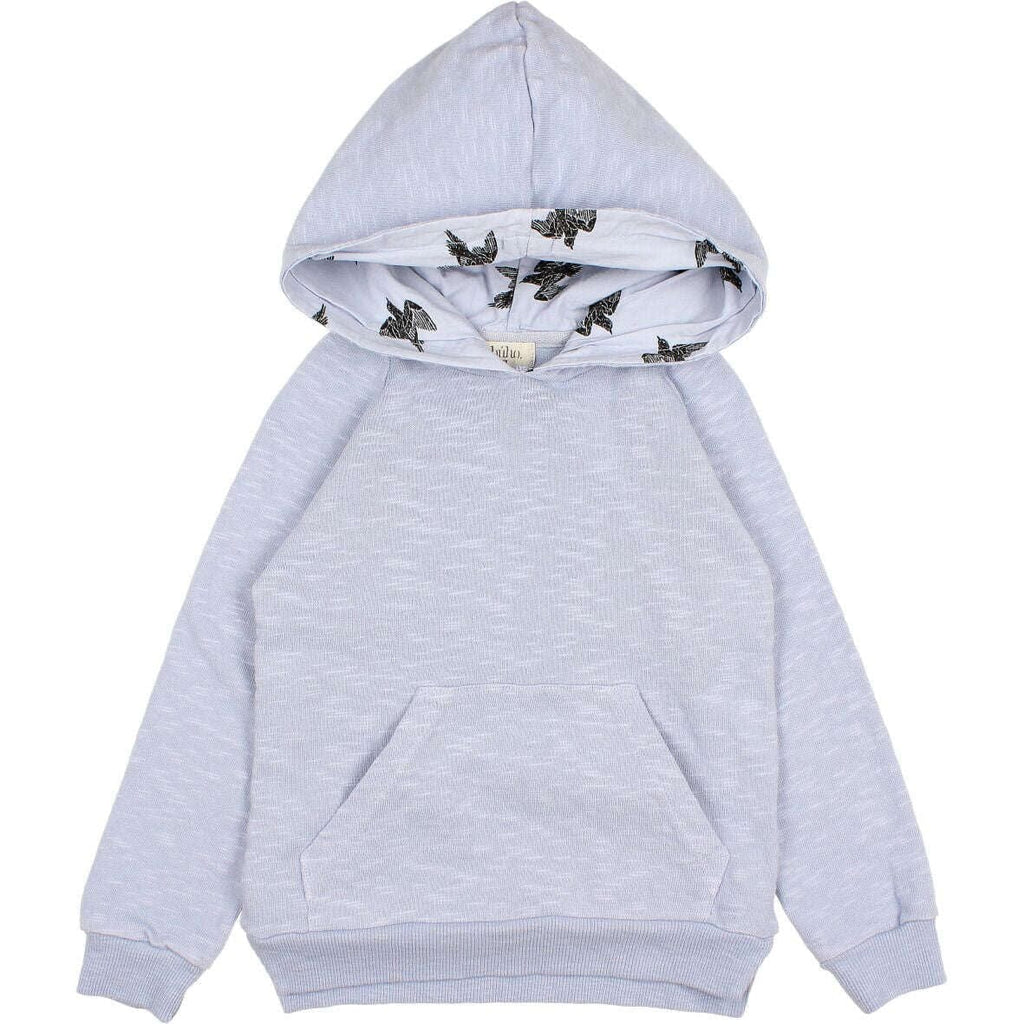 Birds Hood Sweatshirt in Añil - 8y
